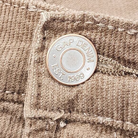 Gap Denim Jeans Womens 2/26R Cozy Brown Stretch Corduroy High Rise Vintage Slim - Picture 2 of 12